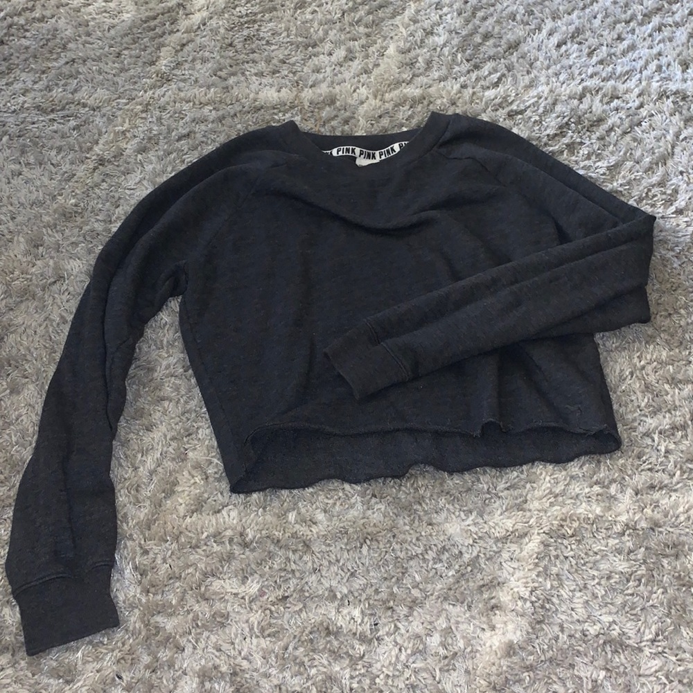 Pink Cropped Sweater Top